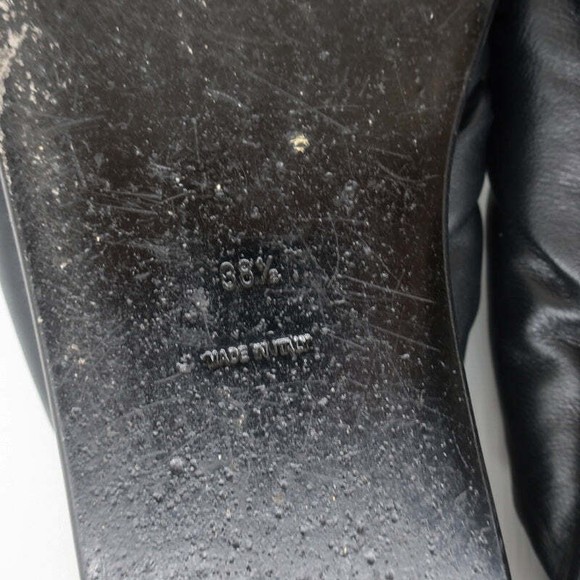 Balenciaga Puffy Knot Slide Sandals Black Leather Size 38.5 - Picture 10 of 10